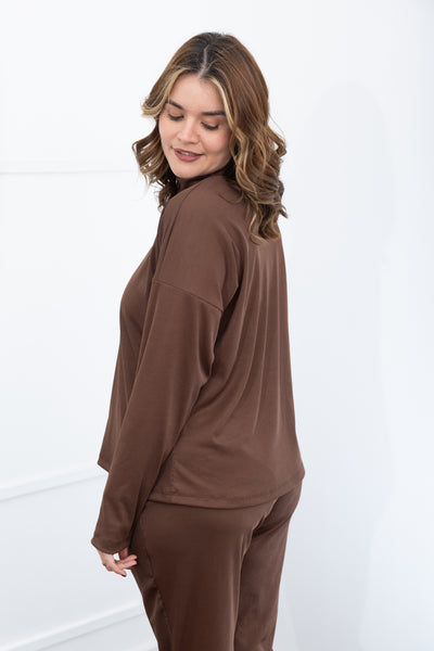 Blusa Flora – Wingsuit Manga Longa em Canelado Flex