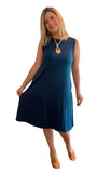 Vestido Malha Fria Regata Midi Sofia