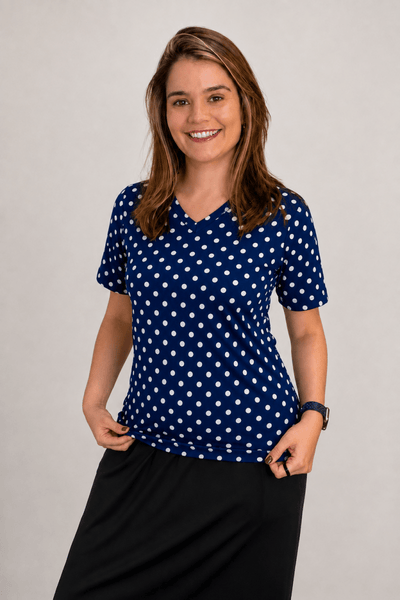 Blusa Osaka - T-Shirt Decote V em Malha Confort - Naguirre Shop