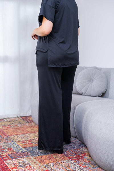 Calça Martina - Pantalona Malha Confort - Naguirre Shop