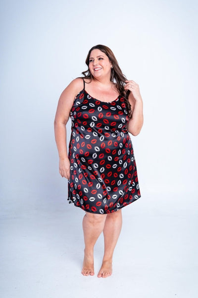 Camisola Valentina - Alcinha Regulável de Cetim - Naguirre Shop