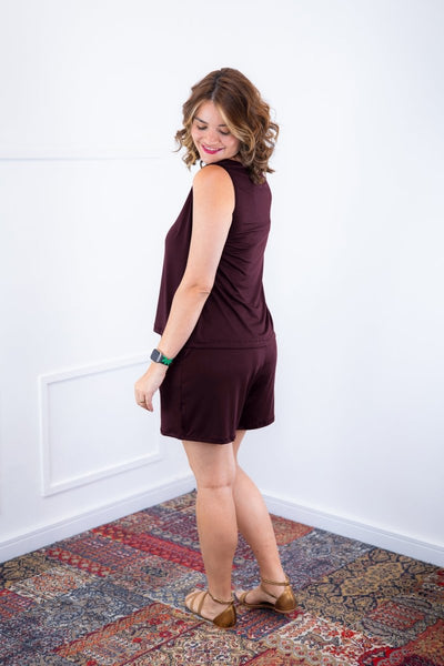 Conjunto Olivia - Bermudinha e Blusa Regata em Malha Confort - Naguirre Shop