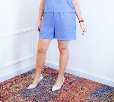 Short Tathi - Em Linho Light com Bolsos Laterais - Naguirre Shop