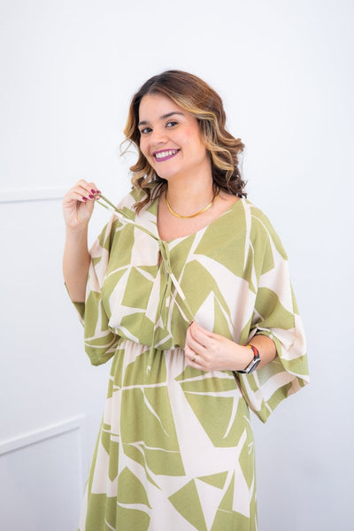 Vestido Celina – Manga Japonesa Longo em Crepe Fluido - Naguirre Shop