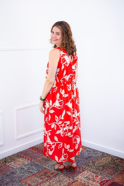 Vestido Gabriela - Regata Longuete com Decote V em Viscolinho - Naguirre Shop