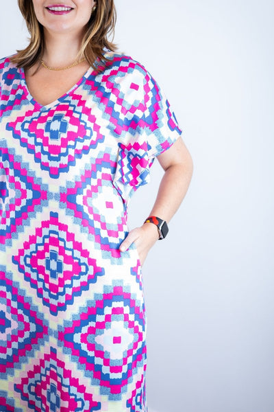 Vestido Helena Maxi - Malha Confort Deluxe Manga Morcego - Naguirre Shop