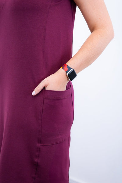 Vestido Mariana - Moletinho com Decote V e Bolsos Laterais - Naguirre Shop