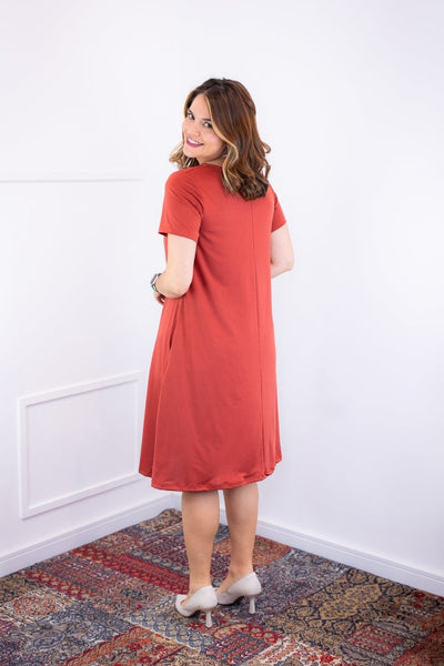 Vestido Sara - Malha Confort Midi com Manga - Naguirre Shop