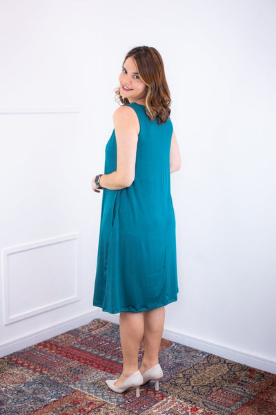 Vestido Sofia - Malha Confort Regata Midi - Naguirre Shop