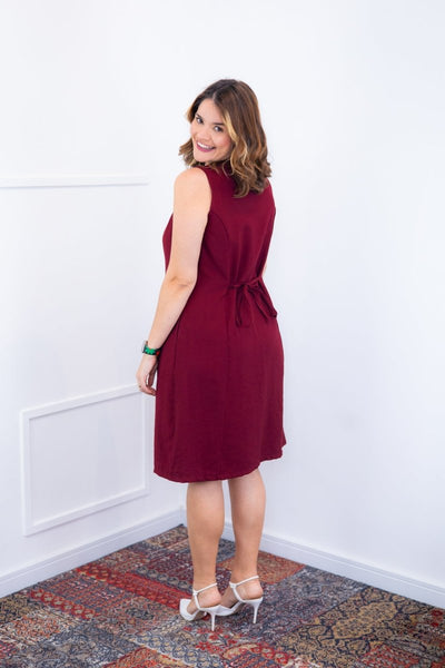 Vestido Vanessa – Midi Regata Ajustável em Viscose Marrant - Naguirre Shop