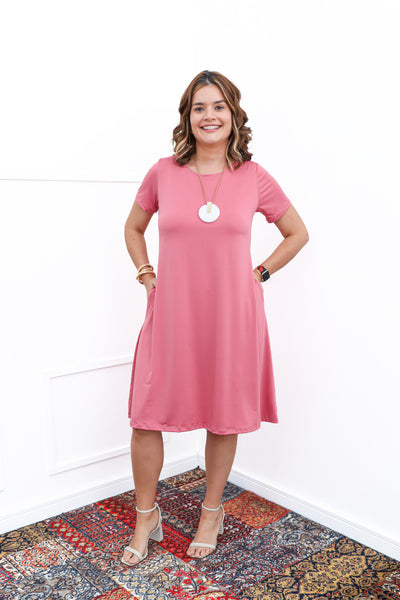 Vestido Sara - Malha Confort Midi com Manga