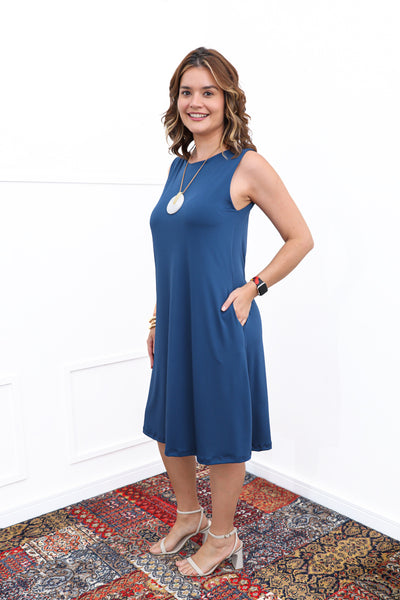 Vestido Sofia - Malha Confort Regata Midi