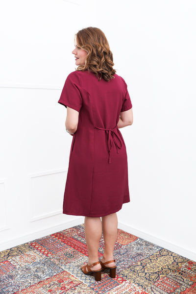 Vestido Fabiana – Midi em Viscose Marrant com Manga e Bolsos