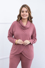 Blusa Vânia - Manga Longa com Gola Boba