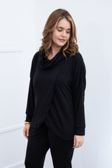 Blusa Vânia - Manga Longa com Gola Boba