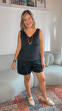Conjunto Olivia - Bermudinha e Blusa Regata em Malha Fria