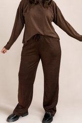 Calça Aspen - Pantalona com Bolsos Faca em Lãzinha Premium