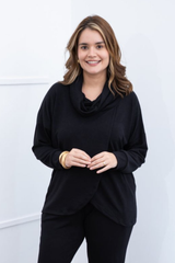 Blusa Vânia - Manga Longa com Gola Boba