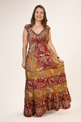 Vestido Longo Ciganinha com Lastex Estilo Boho Bali