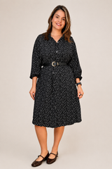 Chemise em Viscolinho Moda Poá Estilo Italiana Florença
