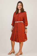 Chemise em Viscolinho Moda Poá Estilo Italiana Florença
