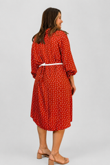 Chemise em Viscolinho Moda Poá Estilo Italiana Florença