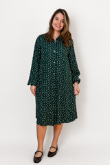 Chemise em Viscolinho Moda Poá Estilo Italiana Florença