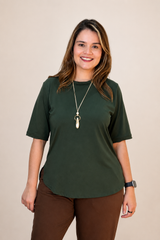 Blusa Assimétrica em Malha Confort Tóquio