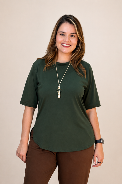 Blusa Assimétrica em Malha Confort Tóquio