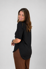 Blusa Assimétrica em Malha Confort Tóquio