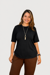 Blusa Assimétrica em Malha Confort Tóquio