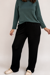 Calça Aspen - Pantalona com Bolsos Faca em Lãzinha Premium