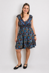 Vestido Midi Ciganinha com Lastex Estilo Boho Zanzíbar