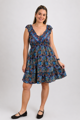 Vestido Midi Ciganinha com Lastex Estilo Boho Zanzíbar