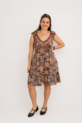 Vestido Midi Ciganinha com Lastex Estilo Boho Zanzíbar