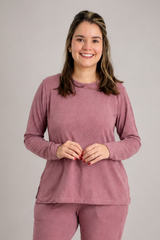 Blusa Marina - Manga Longa em Lãzinha com Gola Redonda