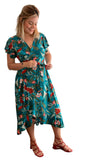 Vestido Malha Fria Manga Envelope Havaí