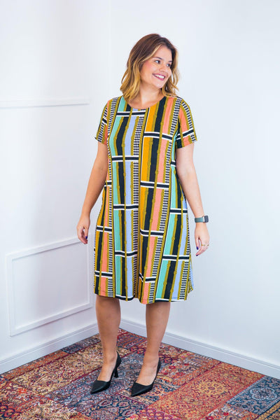 Vestido Malha Confort Midi com Manga Sara BF