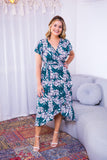Vestido Malha Fria Manga Envelope Havaí