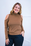 Blusa Malha Canelada com Recortes nos Ombros - Amelie