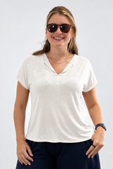 Blusa Ágata - Decote V Bobo em Viscolycra
