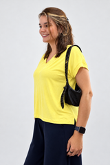 Blusa Ágata - Decote V Bobo em Viscolycra