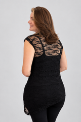 Blusa Assimétrica em Renda Cannes