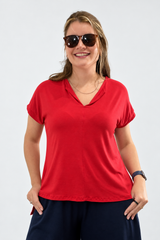 Blusa Ágata - Decote V Bobo em Viscolycra