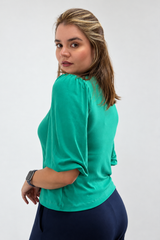 Blusa Luana - Gola V em Viscolycra