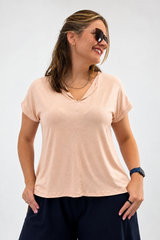 Blusa Ágata - Decote V Bobo em Viscolycra