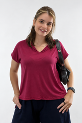 Blusa Ágata - Decote V Bobo em Viscolycra