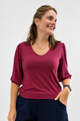 Blusa Luana - Gola V em Viscolycra