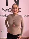 Blusa Donna - Manga longa com Golinha