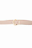 Cinto Feminino Elástico com Fivela Dourada Redondo Madagascar